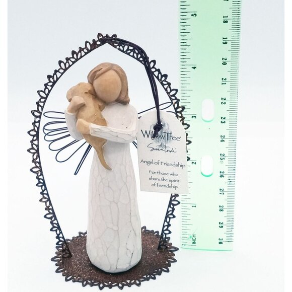 Angel of Friendship Willow Tree Demdaco 2010 Susan Lordi 5" Pet Lovers Comfort - Picture 2 of 14
